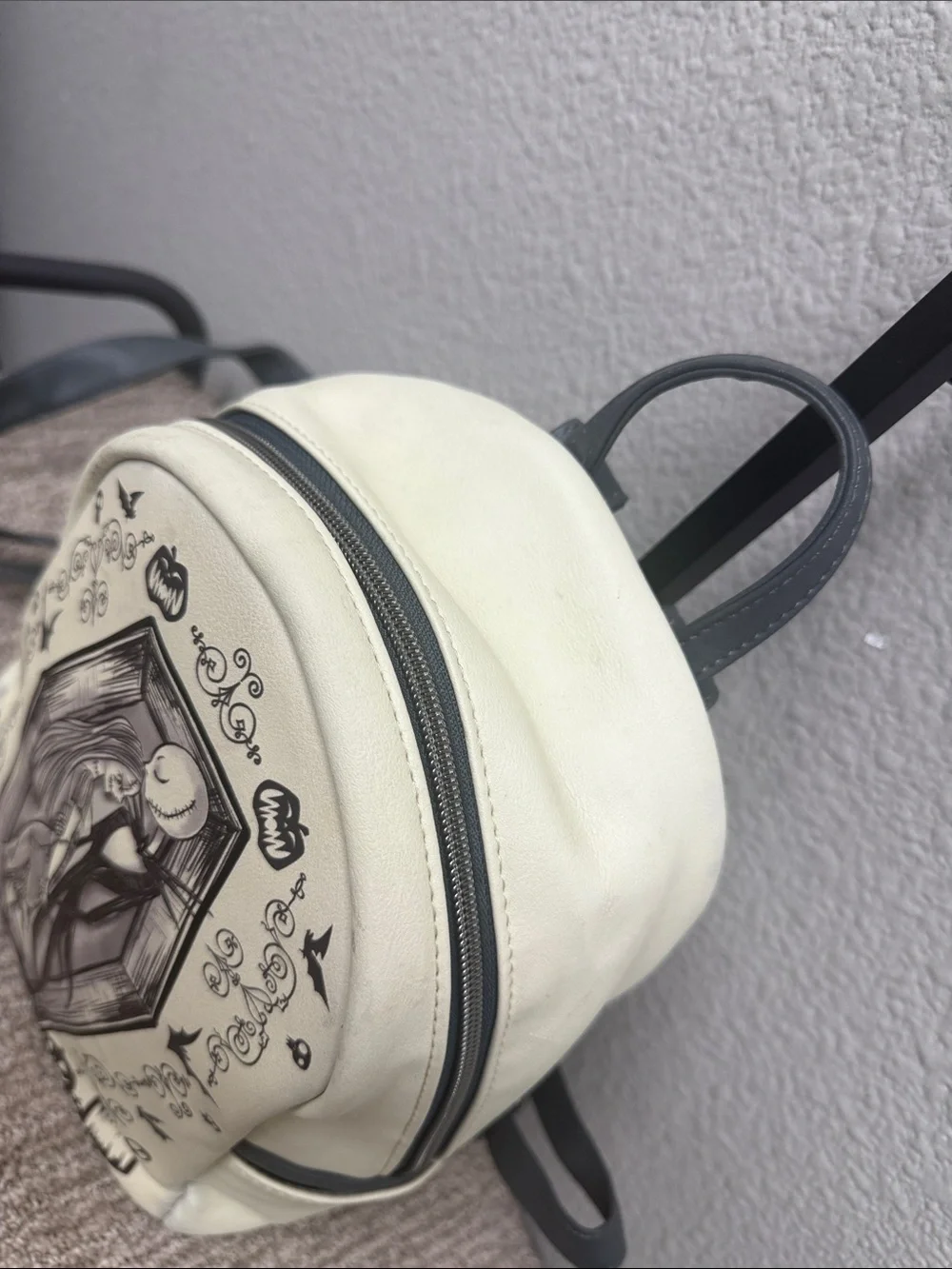 Disney The Nightmare Before Christmas Jack & Sally Cream Mini Backpack